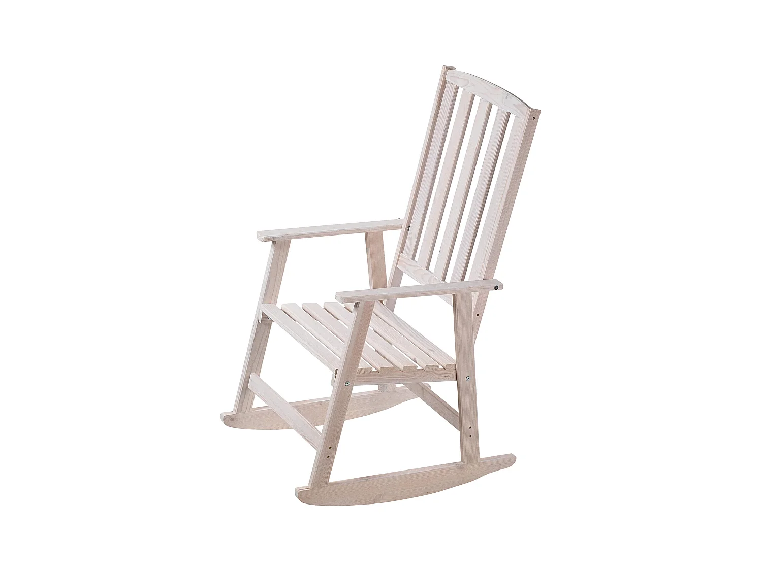 Chaise à bascule en bois Crenay blanche