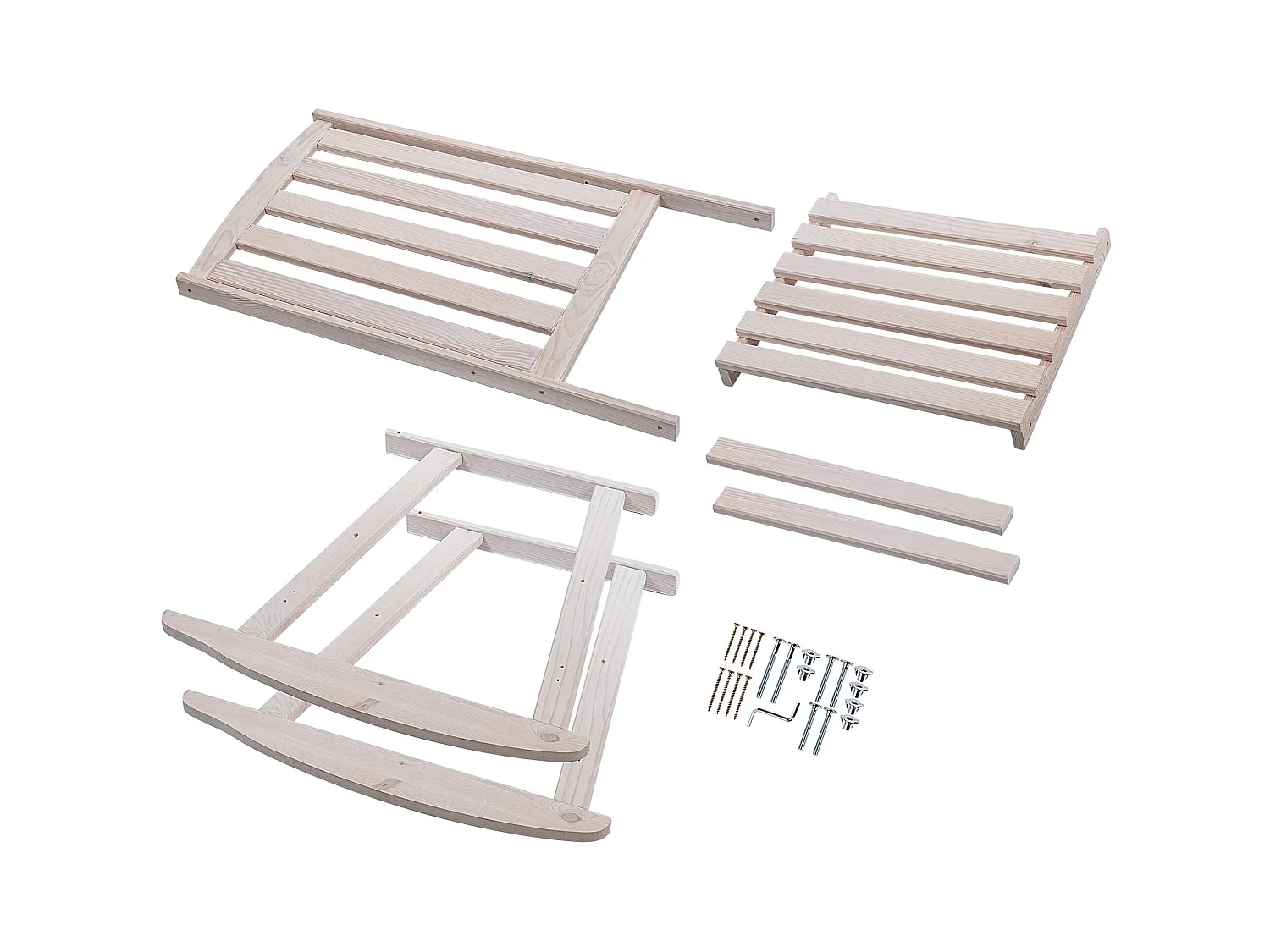 Chaise à bascule en bois Crenay blanche