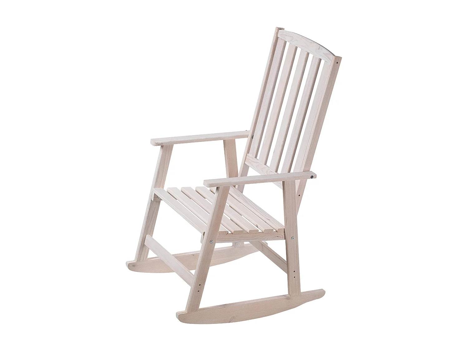 Houten schommelstoel Crenay wit