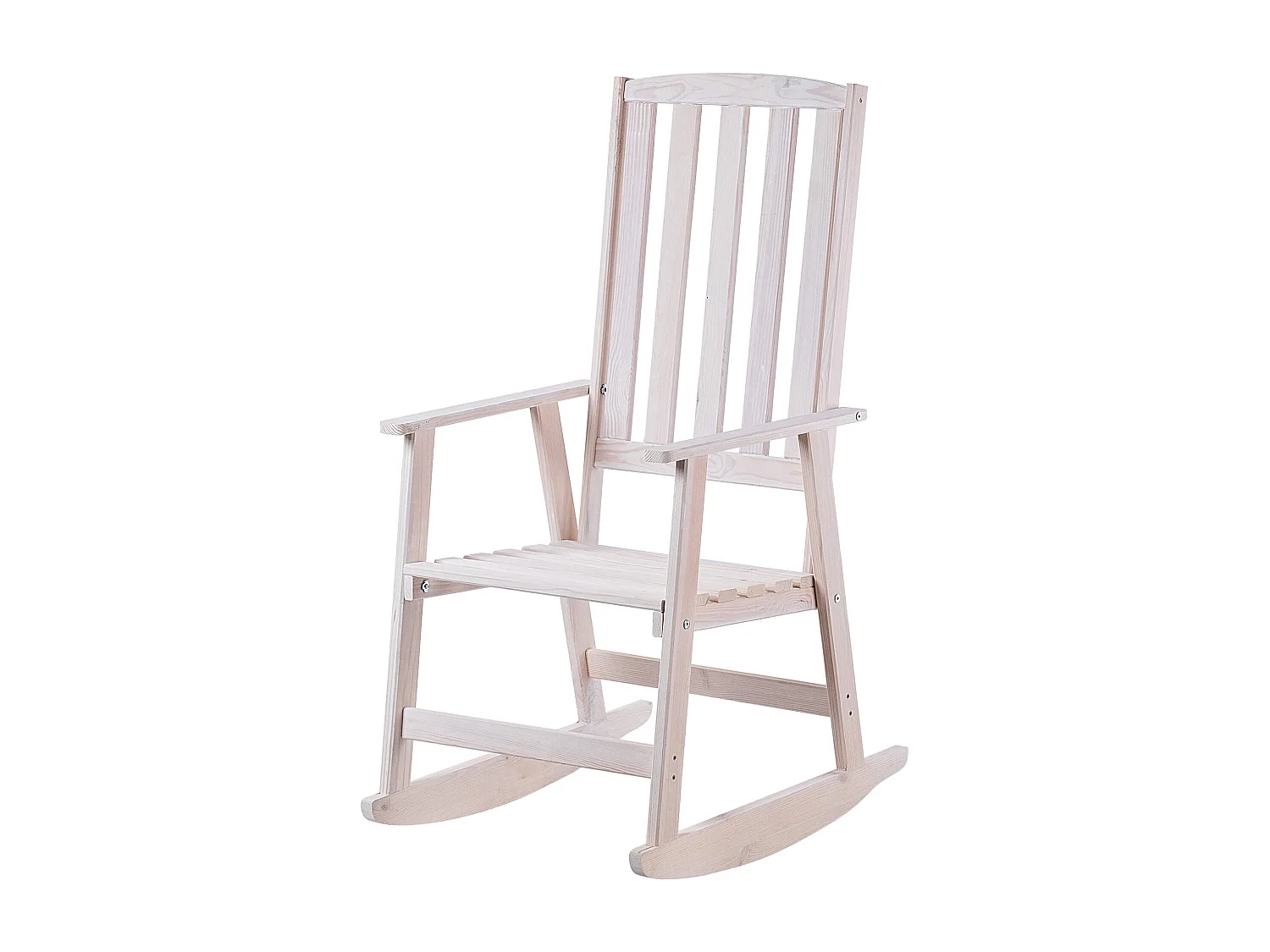 Chaise à bascule en bois Crenay blanche