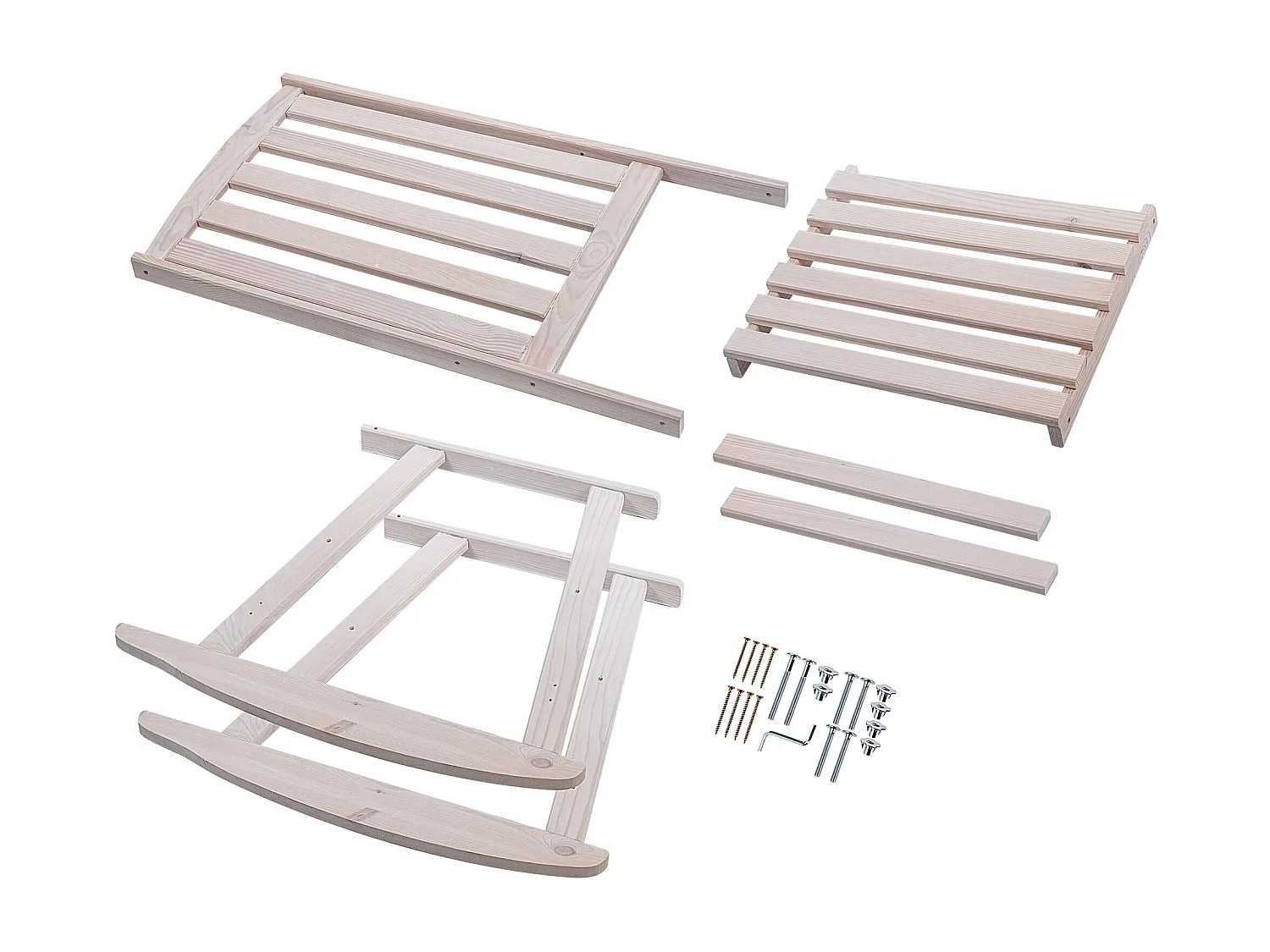 Chaise à bascule en bois Crenay blanche