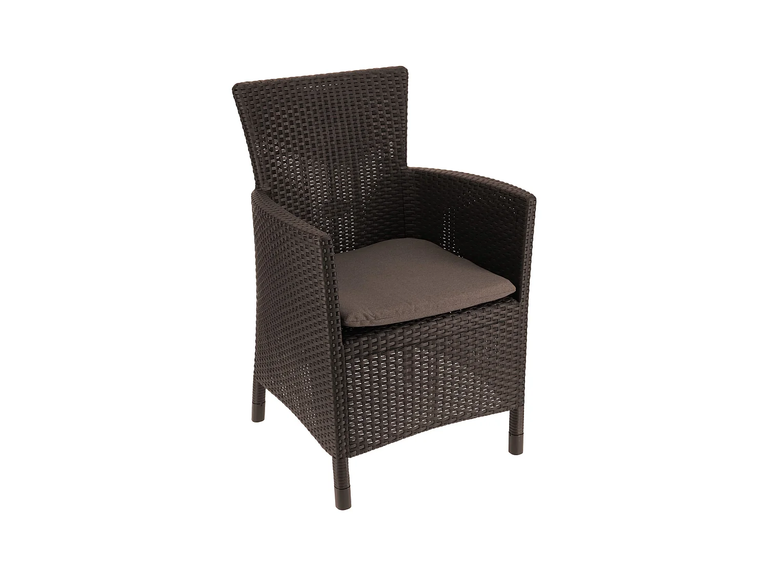 Chaise de jardin Iowa « Allibert by Keter », marron/taupe, avec coussin d'assise, plastique, aspect rotin plat