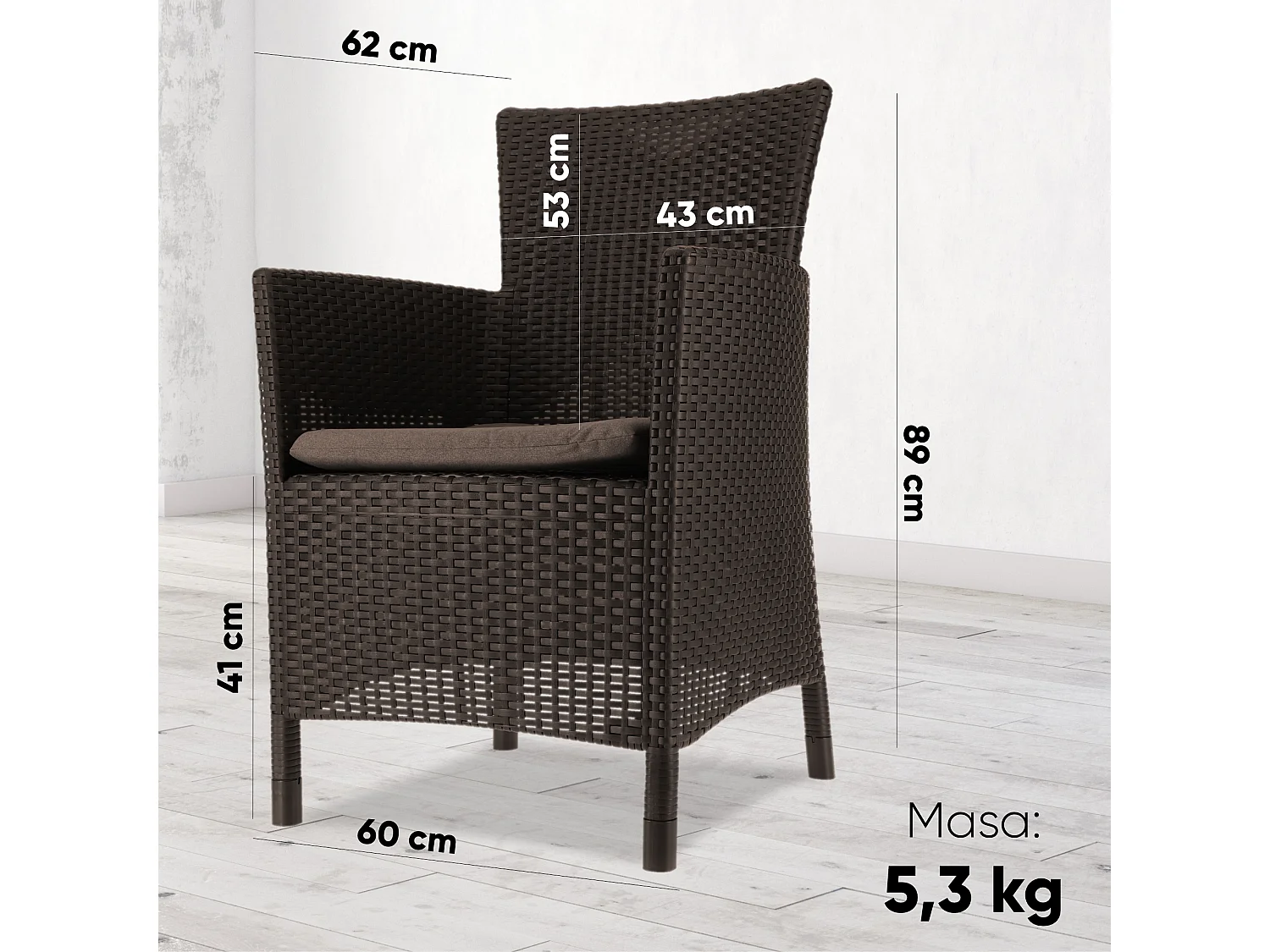 Allibert Almofada de Poltrona de Jardim para Cadeira de Terraço Confortável para o Jardim Forte