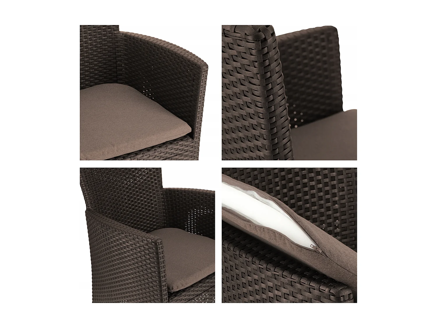 Allibert Almofada de Poltrona de Jardim para Cadeira de Terraço Confortável para o Jardim Forte