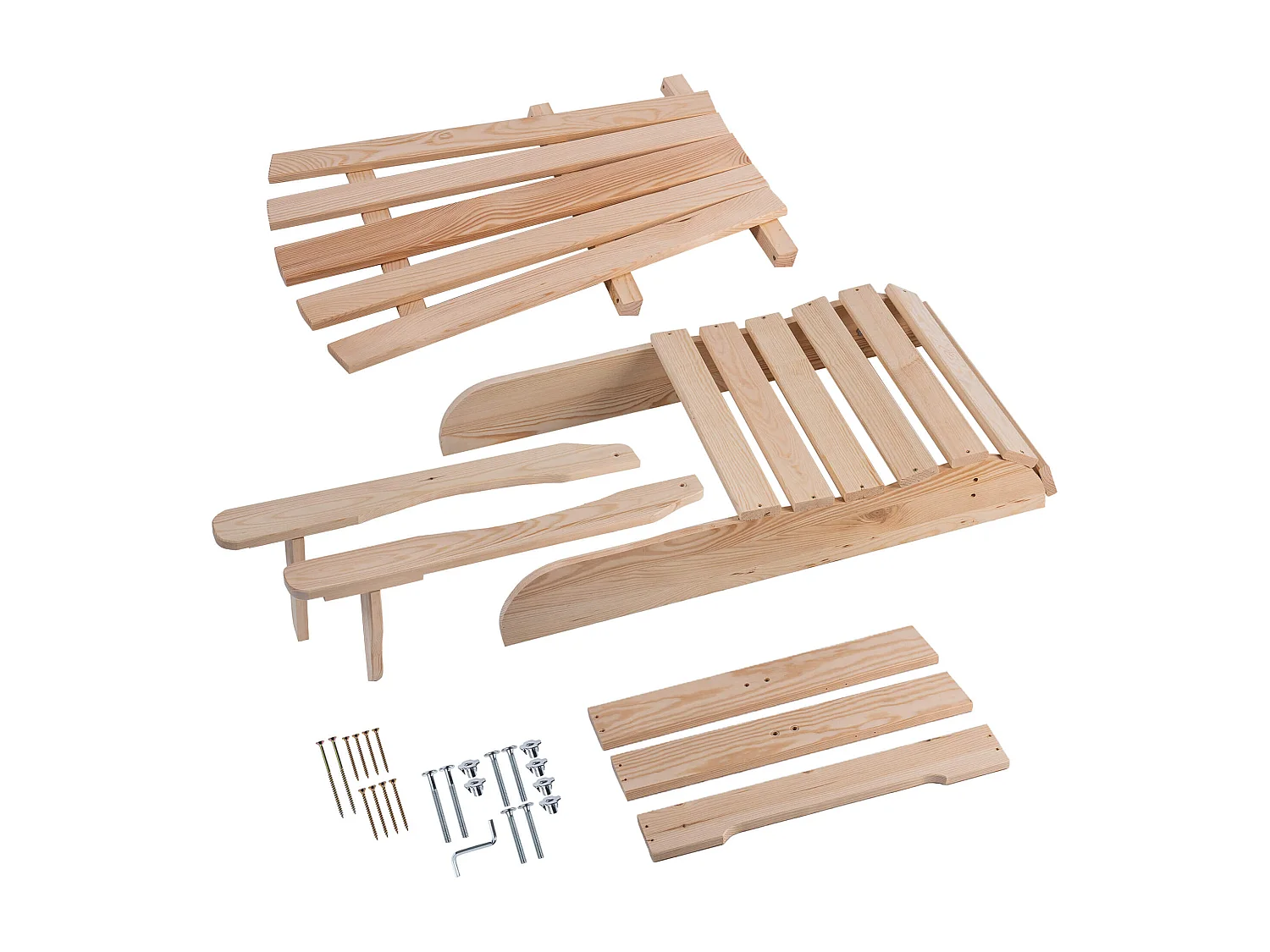 Chaise de plage en bois naturel Arphy