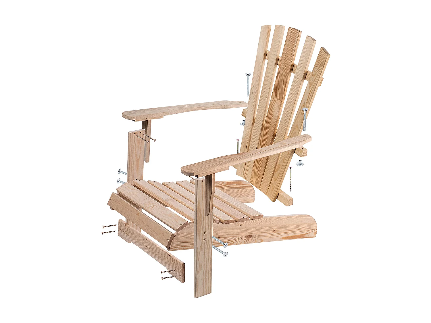 Chaise de plage en bois naturel Arphy
