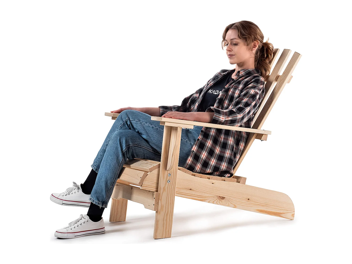 Chaise de plage en bois naturel Arphy