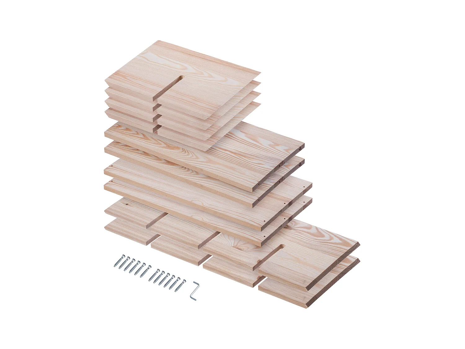 KADAX Regał na wino Loreo kratka drewniany jasny brąz