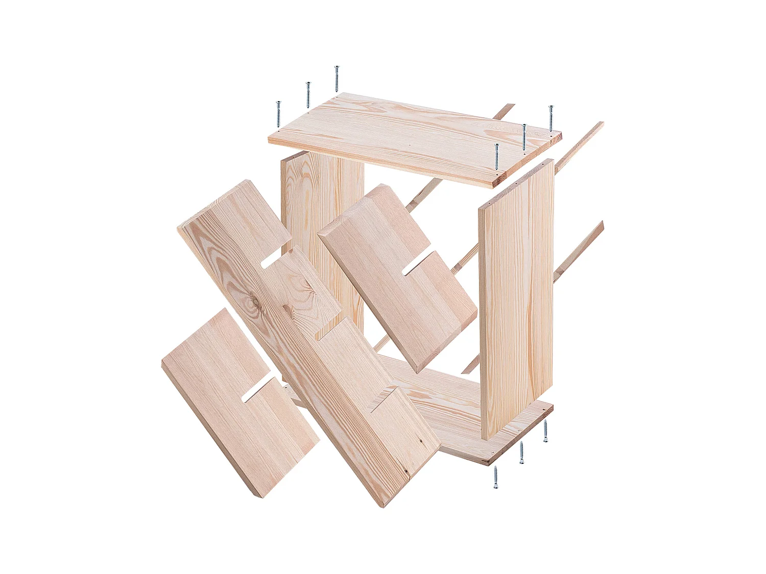 KADAX Regał na wino Loreo kratka drewniany jasny brąz