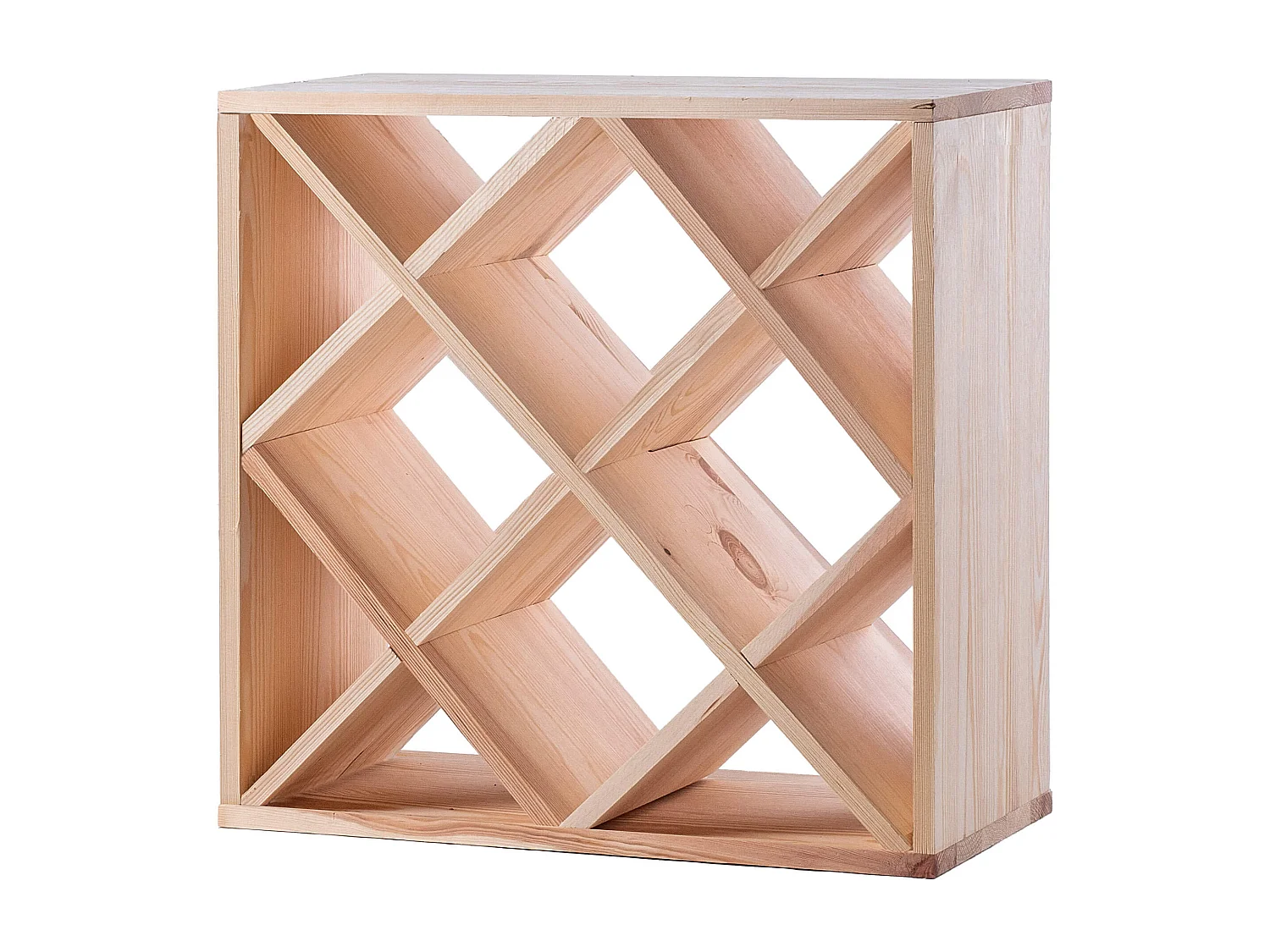 Weinregal Loreo, Holzgitter, hellbraun