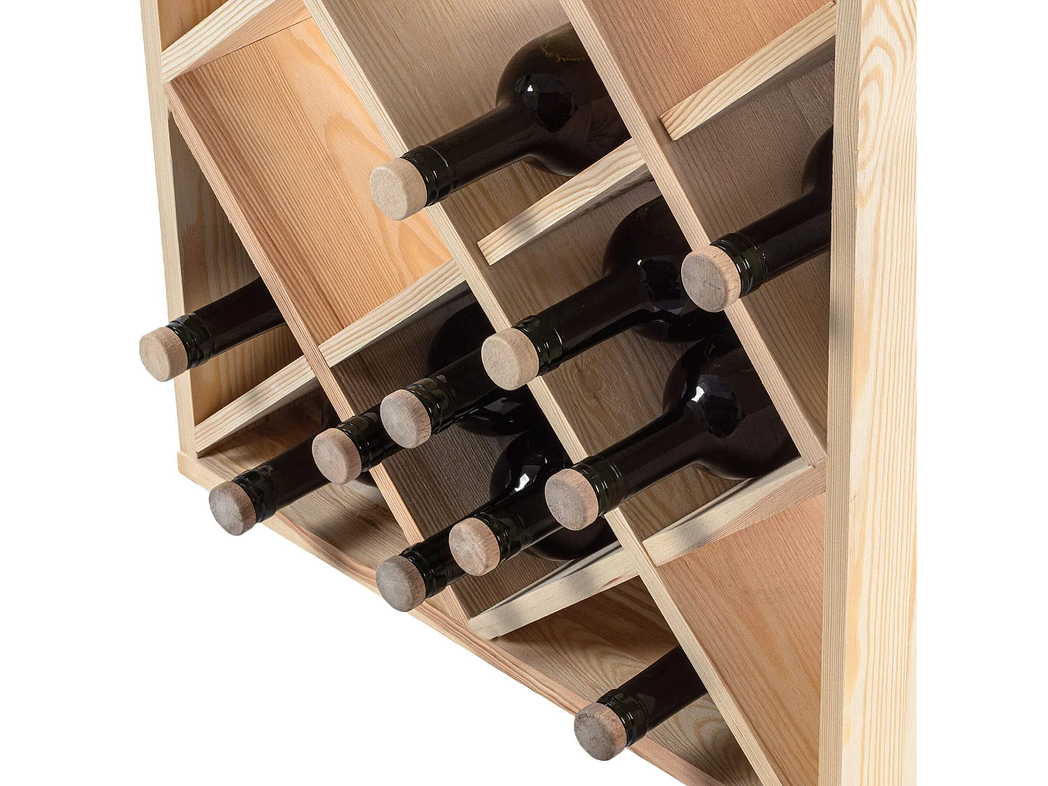 Weinregal Loreo, Holzgitter, hellbraun