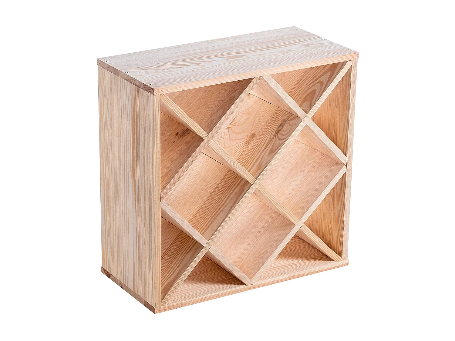 Weinregal Loreo, Holzgitter, hellbraun