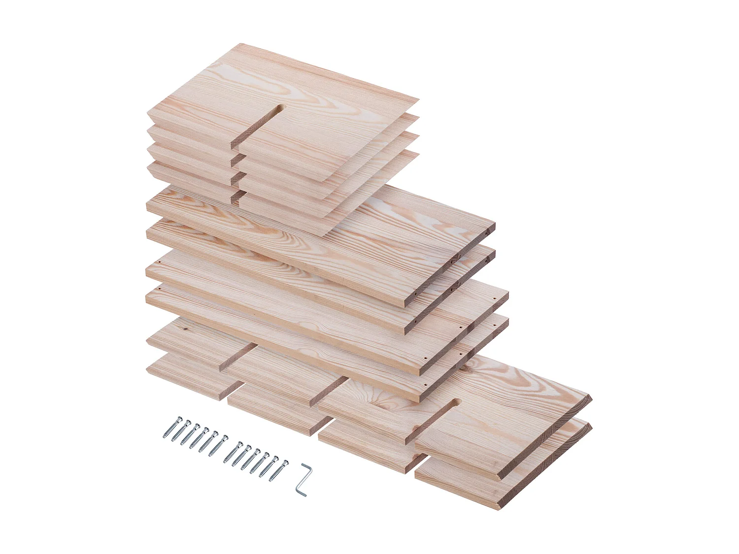 Weinregal Loreo, Holzgitter, hellbraun