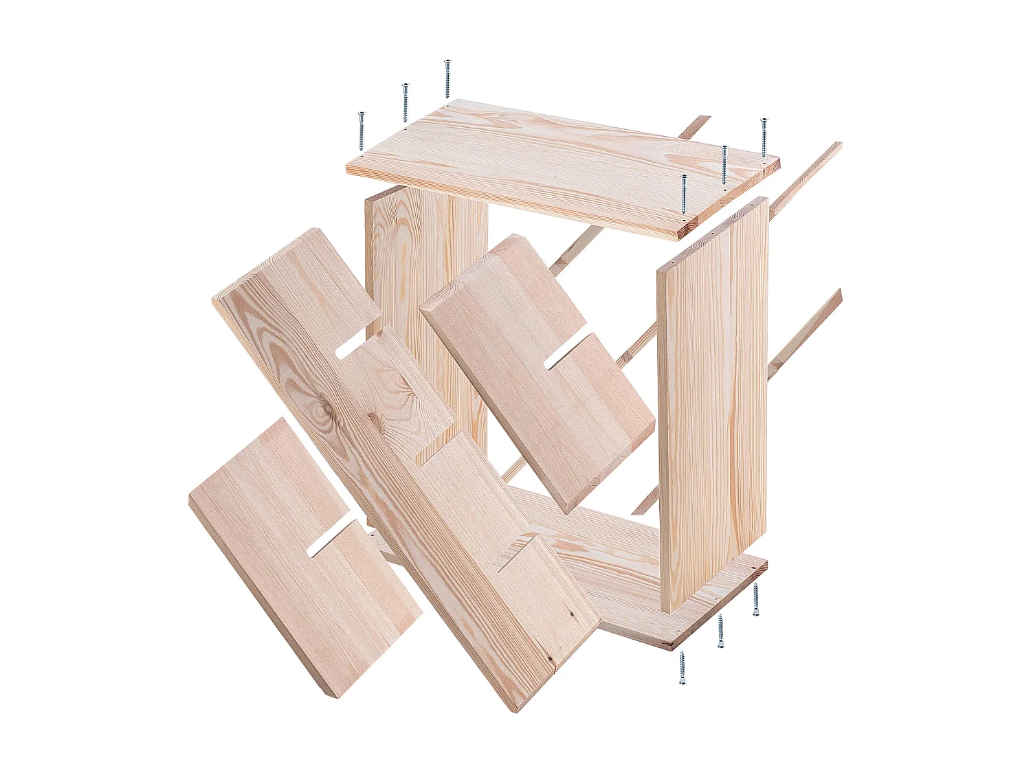 Weinregal Loreo, Holzgitter, hellbraun