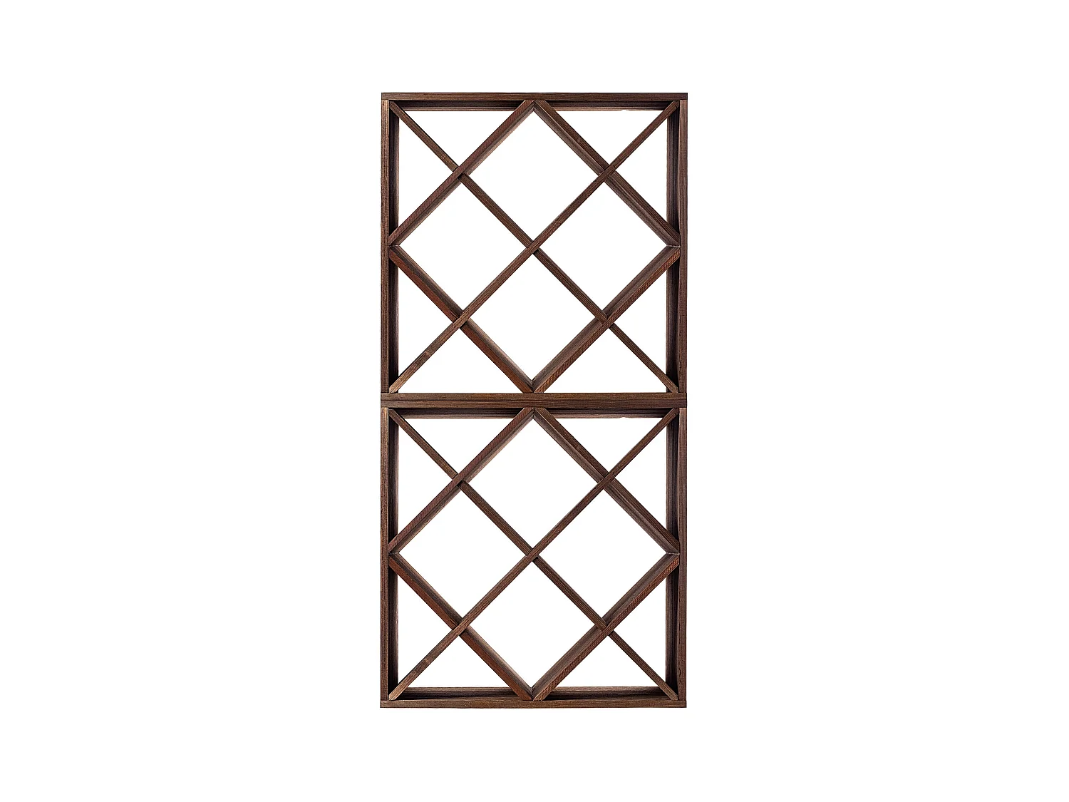 Loreo wijnrek, houten rooster, donkerbruin, 2 stuks