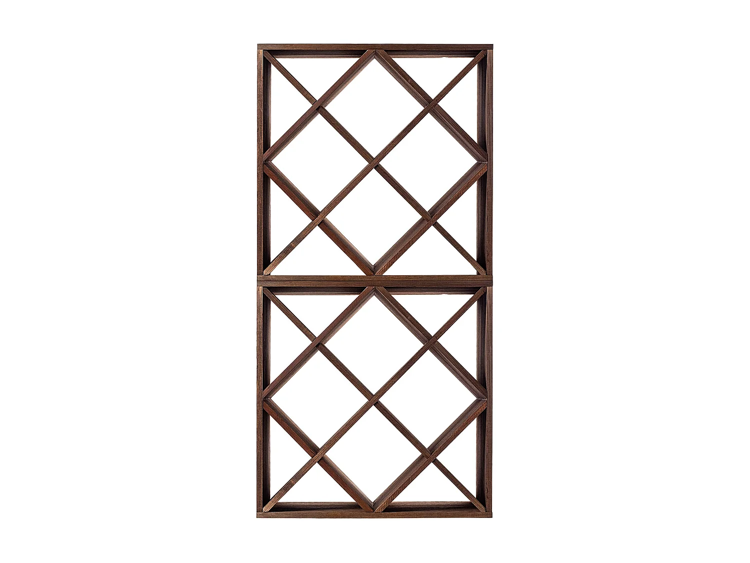 Loreo wijnrek, houten rooster, donkerbruin, 2 stuks