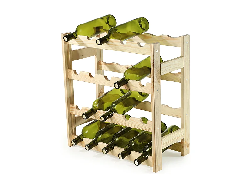 KADAX Weinflaschenregal aus Holz für 20 Flaschen, Alkoholregal