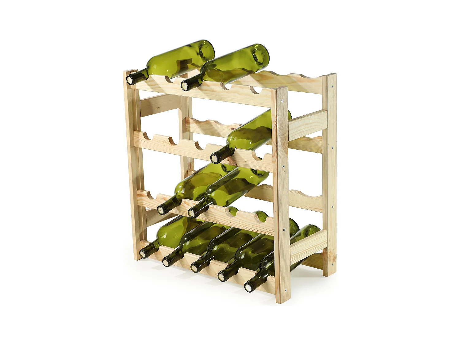 Casier à vin en bois KADAX, 54 x 53 x 25 cm, casier à bouteilles, 20 bouteilles, support à vin en pin, armoire à vin pour bouteilles de vin, collection de vin,