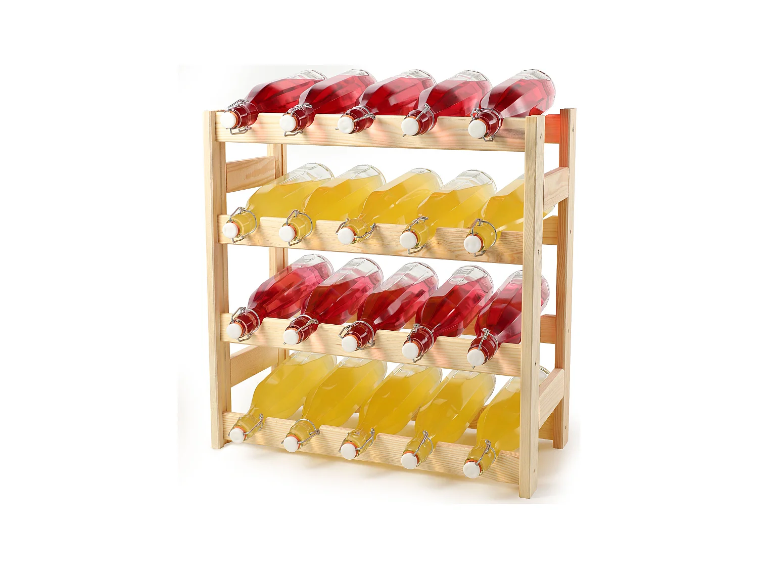 Casier à vin en bois KADAX, 54 x 53 x 25 cm, casier à bouteilles, 20 bouteilles, support à vin en pin, armoire à vin pour bouteilles de vin, collection de vin,