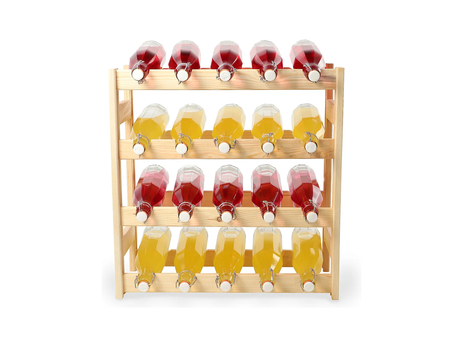 Casier à vin en bois KADAX, 54 x 53 x 25 cm, casier à bouteilles, 20 bouteilles, support à vin en pin, armoire à vin pour bouteilles de vin, collection de vin,