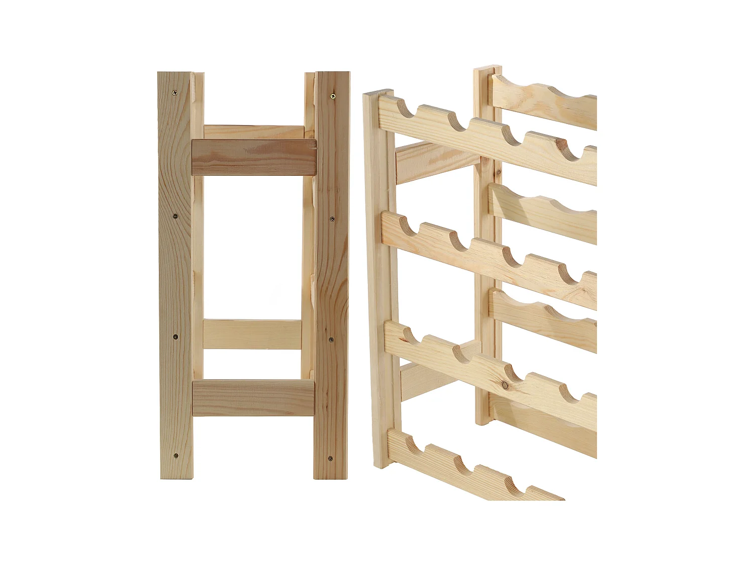 Casier à vin en bois KADAX, 54 x 53 x 25 cm, casier à bouteilles, 20 bouteilles, support à vin en pin, armoire à vin pour bouteilles de vin, collection de vin,