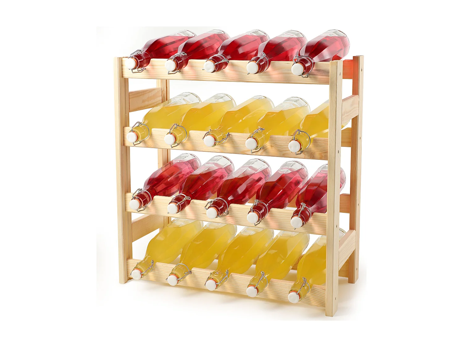 Casier à vin en bois KADAX, 54 x 53 x 25 cm, casier à bouteilles, 20 bouteilles, support à vin en pin, armoire à vin pour bouteilles de vin, collection de vin,