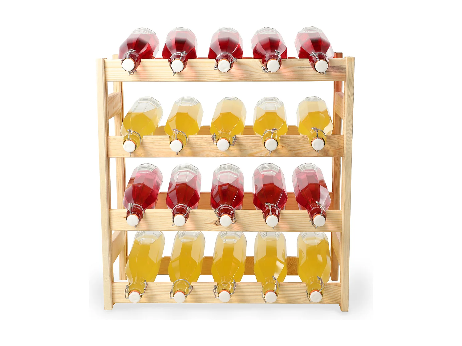 Casier à vin en bois KADAX, 54 x 53 x 25 cm, casier à bouteilles, 20 bouteilles, support à vin en pin, armoire à vin pour bouteilles de vin, collection de vin,