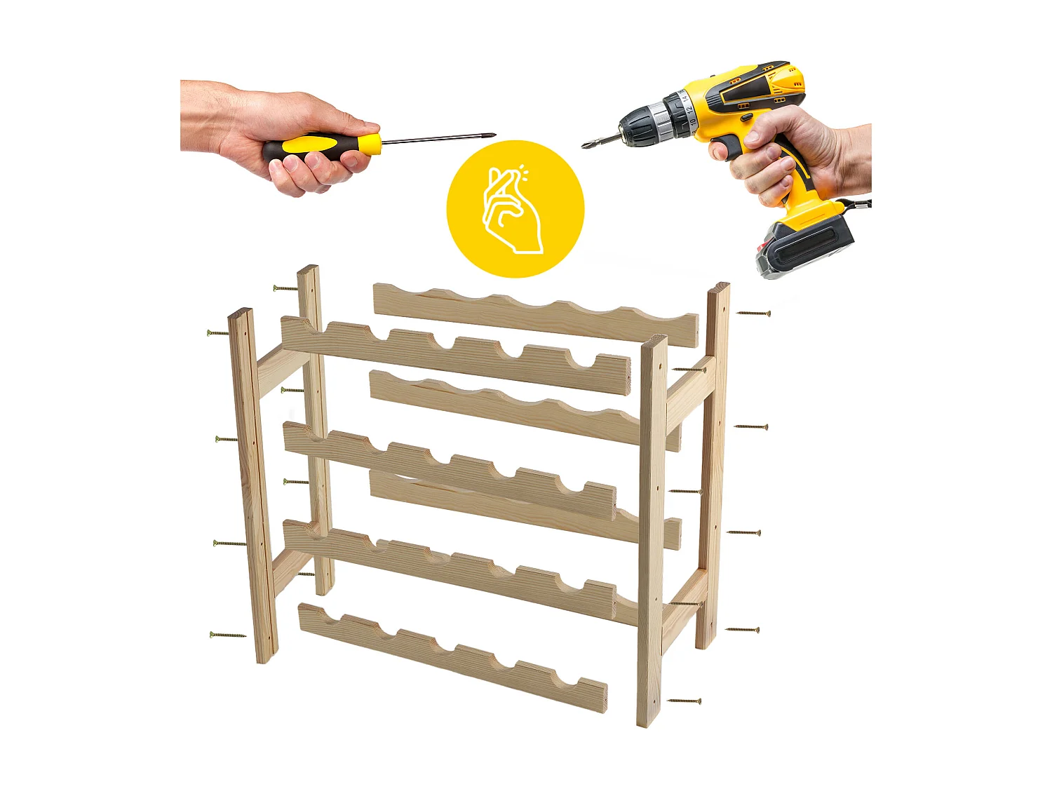 Casier à vin en bois KADAX, 54 x 53 x 25 cm, casier à bouteilles, 20 bouteilles, support à vin en pin, armoire à vin pour bouteilles de vin, collection de vin,