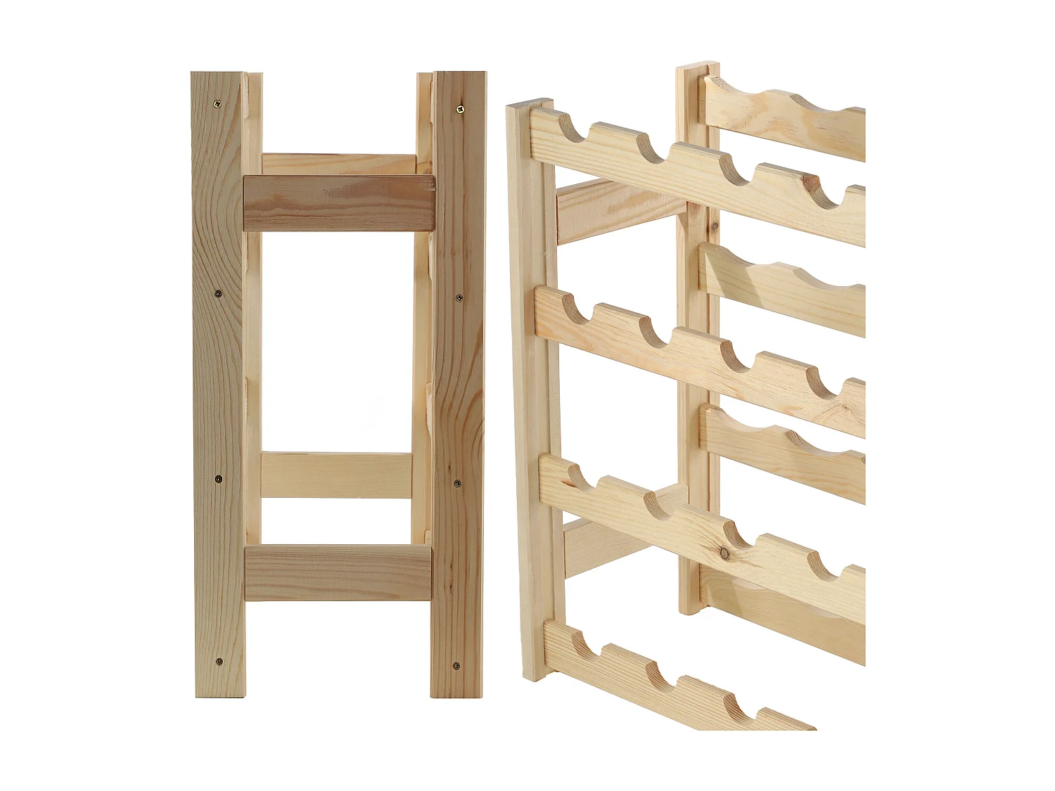 Casier à vin en bois KADAX, 54 x 53 x 25 cm, casier à bouteilles, 20 bouteilles, support à vin en pin, armoire à vin pour bouteilles de vin, collection de vin,