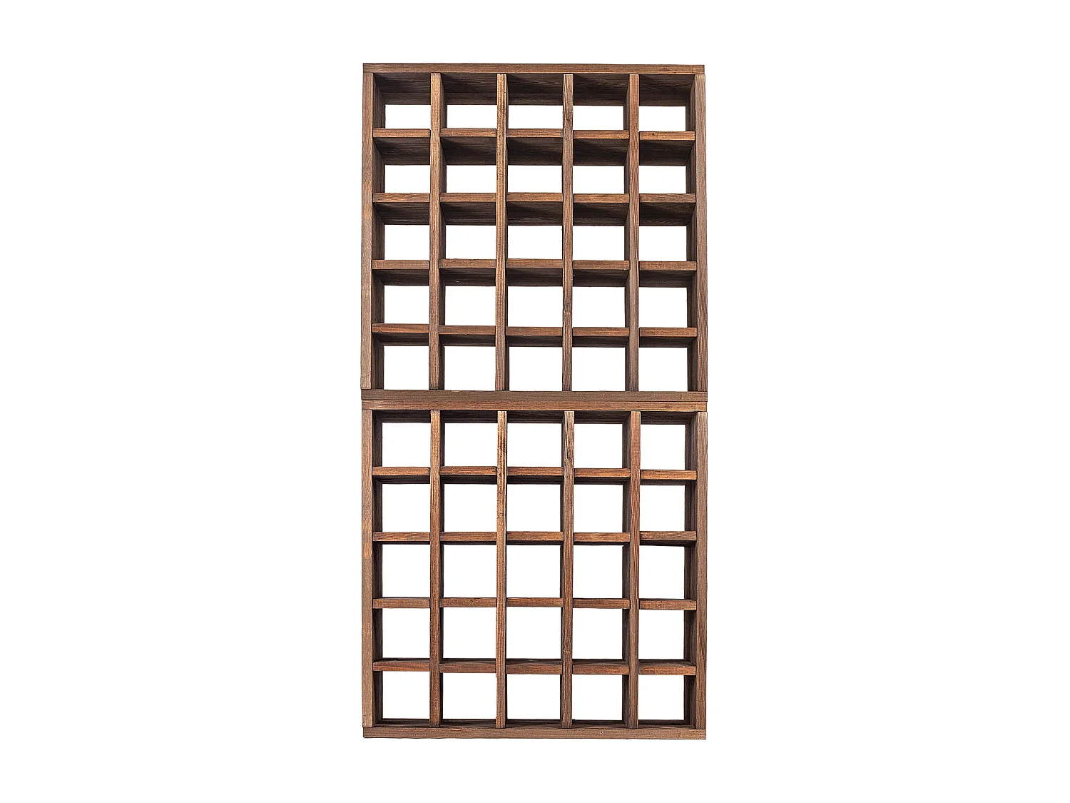 KADAX Regał na wino Loreo szachownica drewniany ciemny brąz 2szt