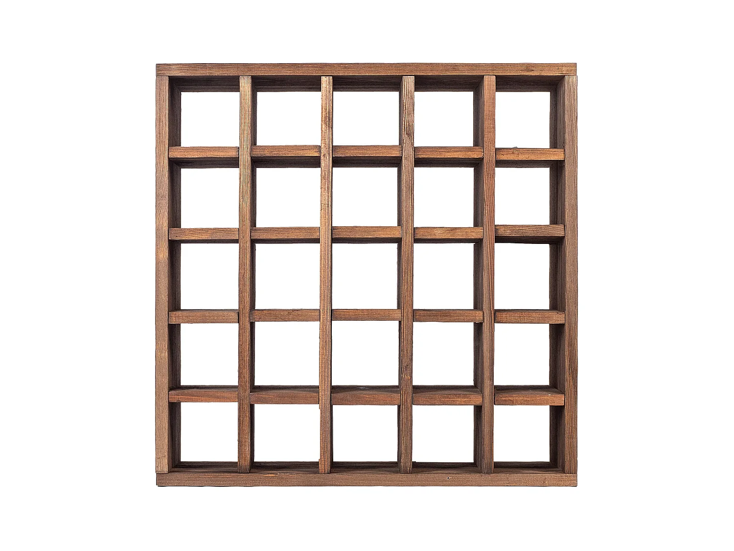 KADAX Regał na wino Loreo szachownica drewniany ciemny brąz