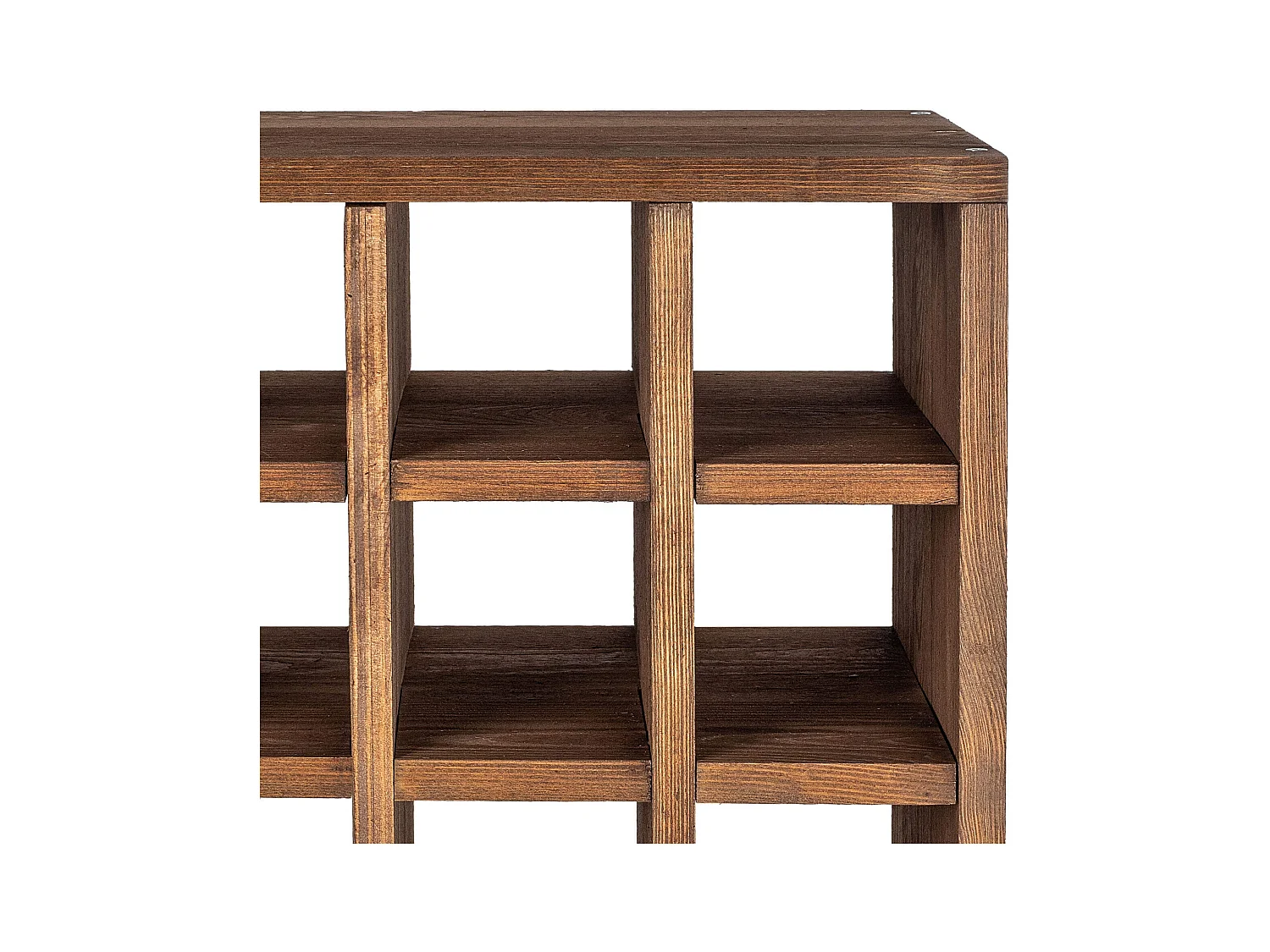 KADAX Regał na wino Loreo szachownica drewniany ciemny brąz