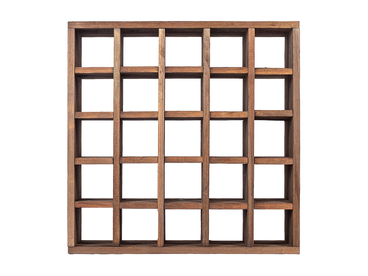 Casier à vin Loreo en bois damier marron foncé