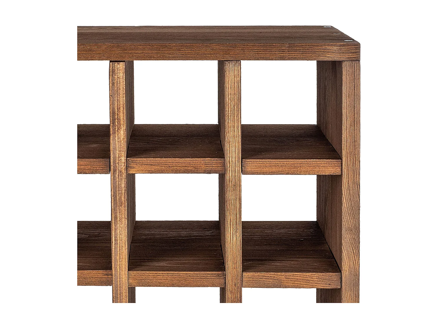 Casier à vin Loreo en bois damier marron foncé