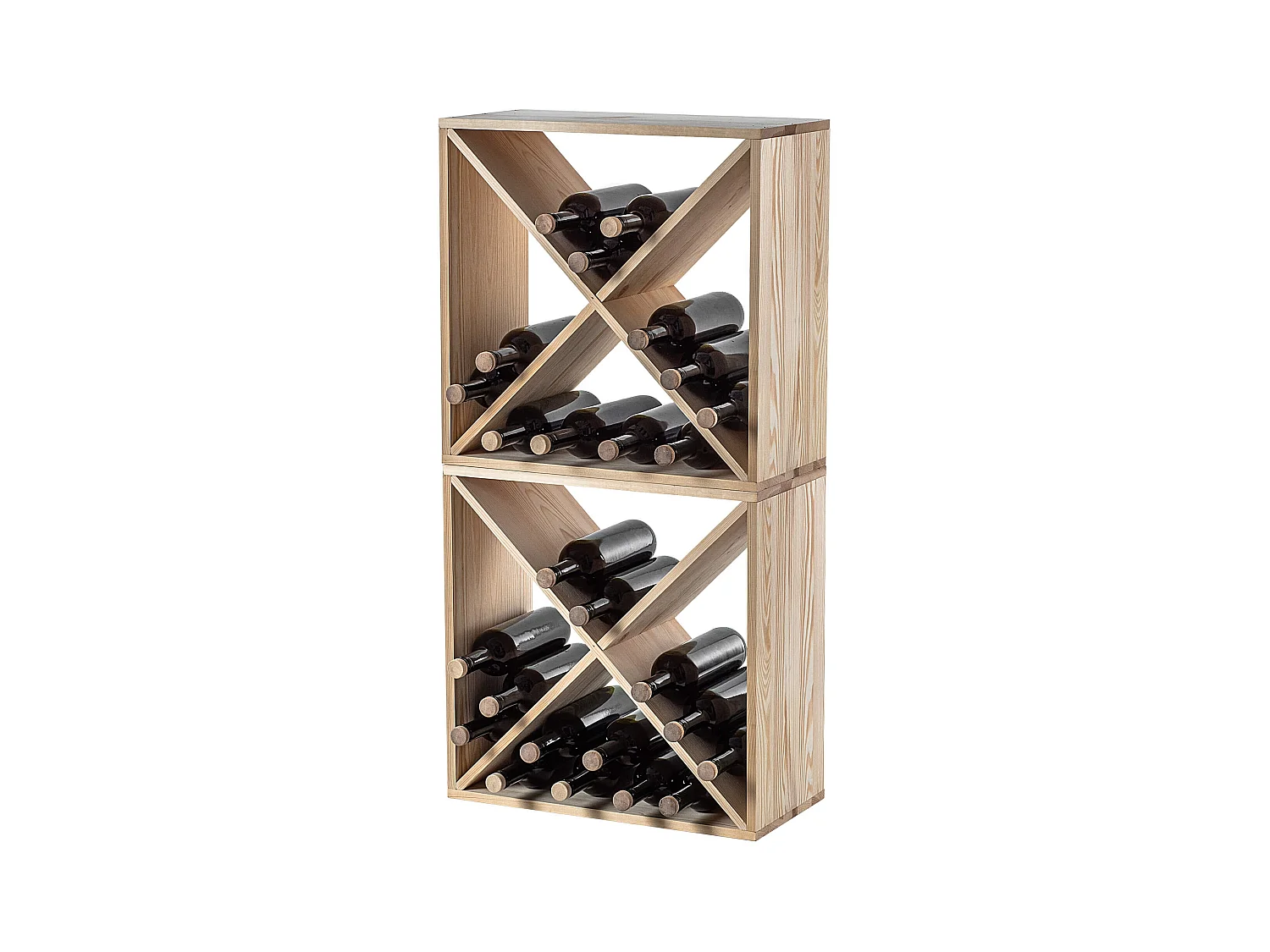 Loreo X Weinregal Holz hellbraun 2 Stück