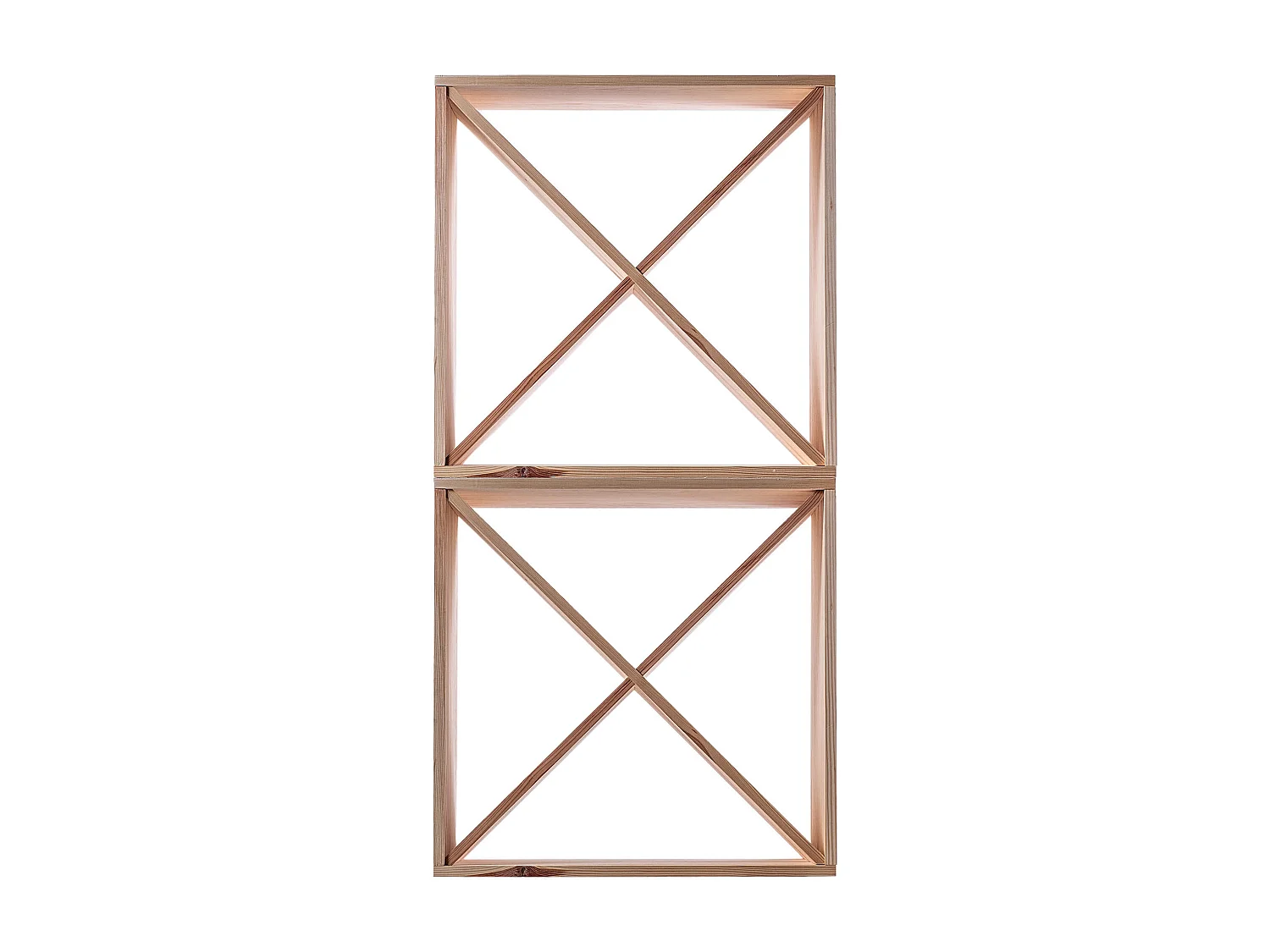 KADAX Regał na wino Loreo X drewniany jasny brąz 2szt