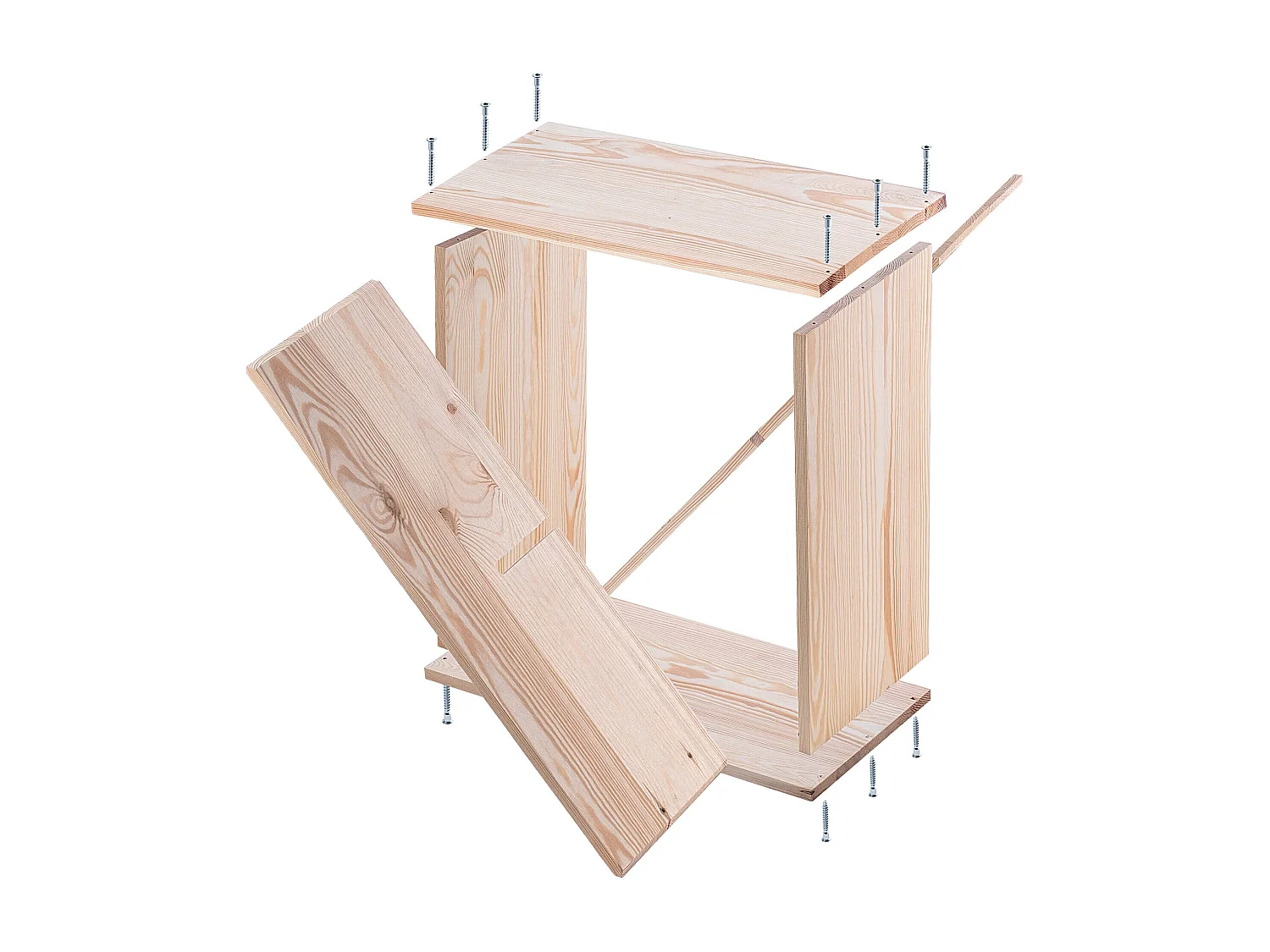 KADAX Regał na wino Loreo X drewniany jasny brąz 2szt