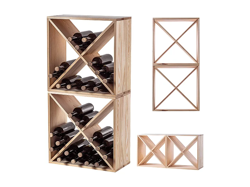 Loreo X Weinregal Holz hellbraun 2 Stück