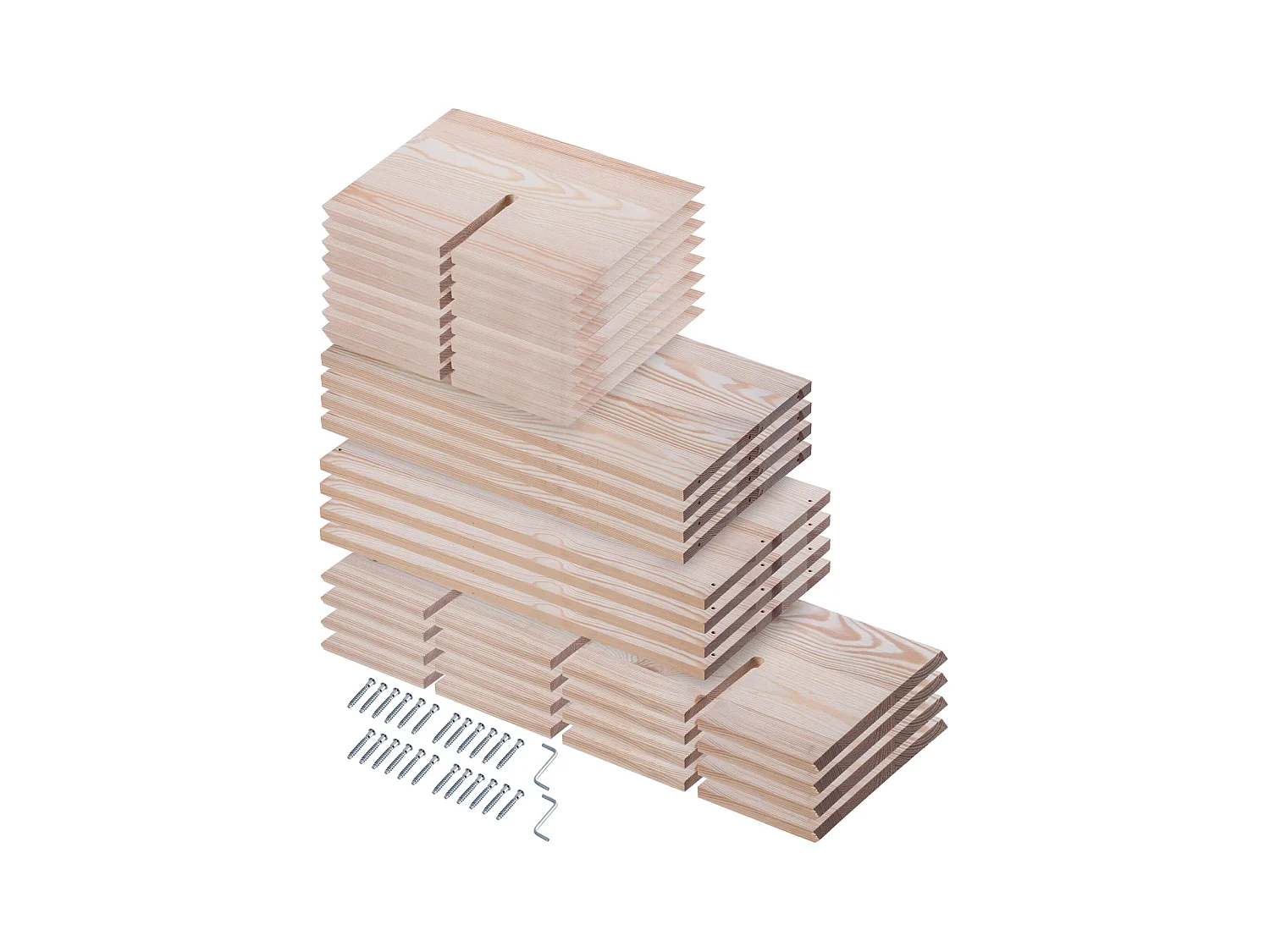 Suporte para vinhos Loreo com grade de madeira marrom claro 2 peças