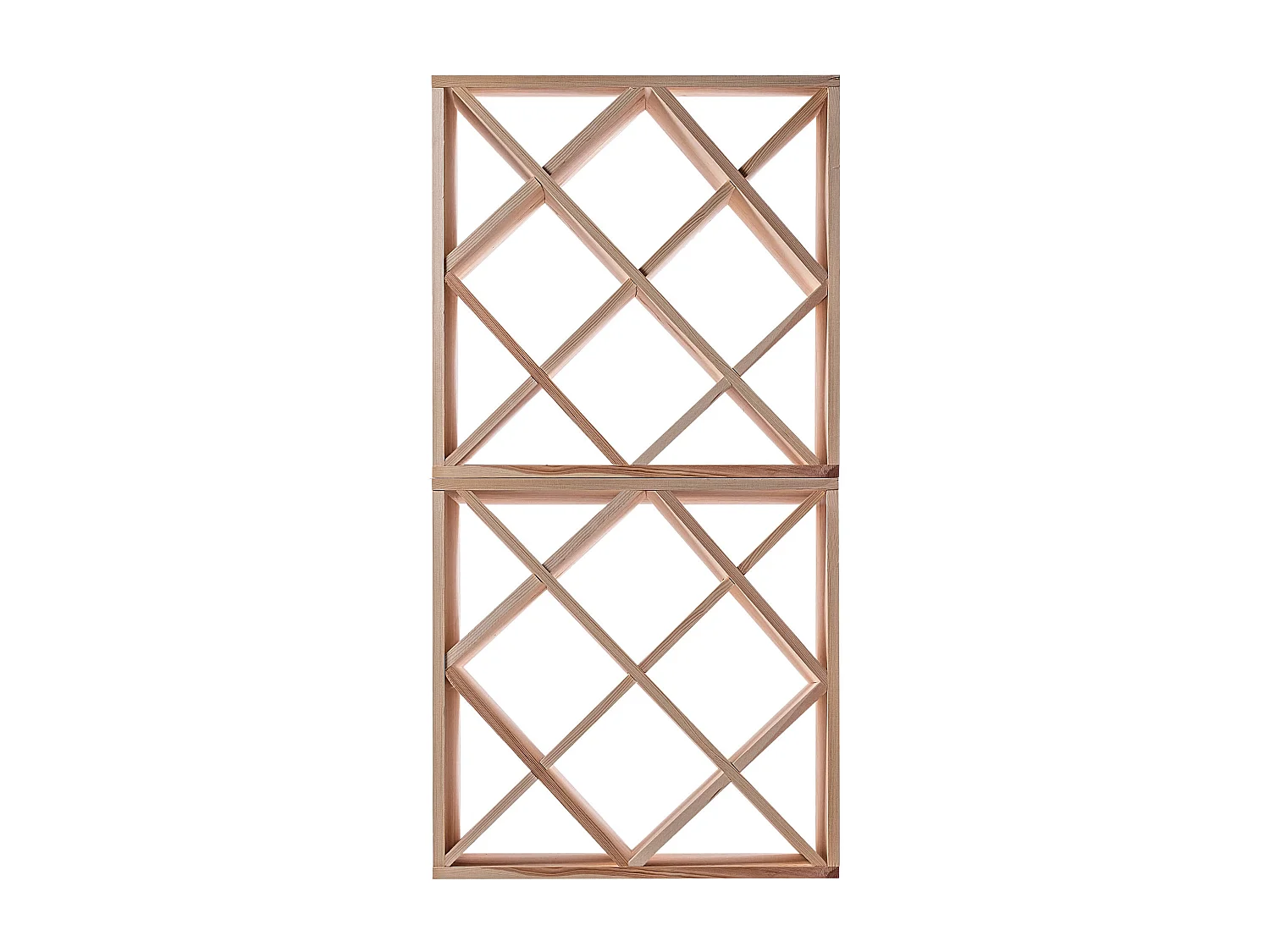 Suporte para vinhos Loreo com grade de madeira marrom claro 2 peças