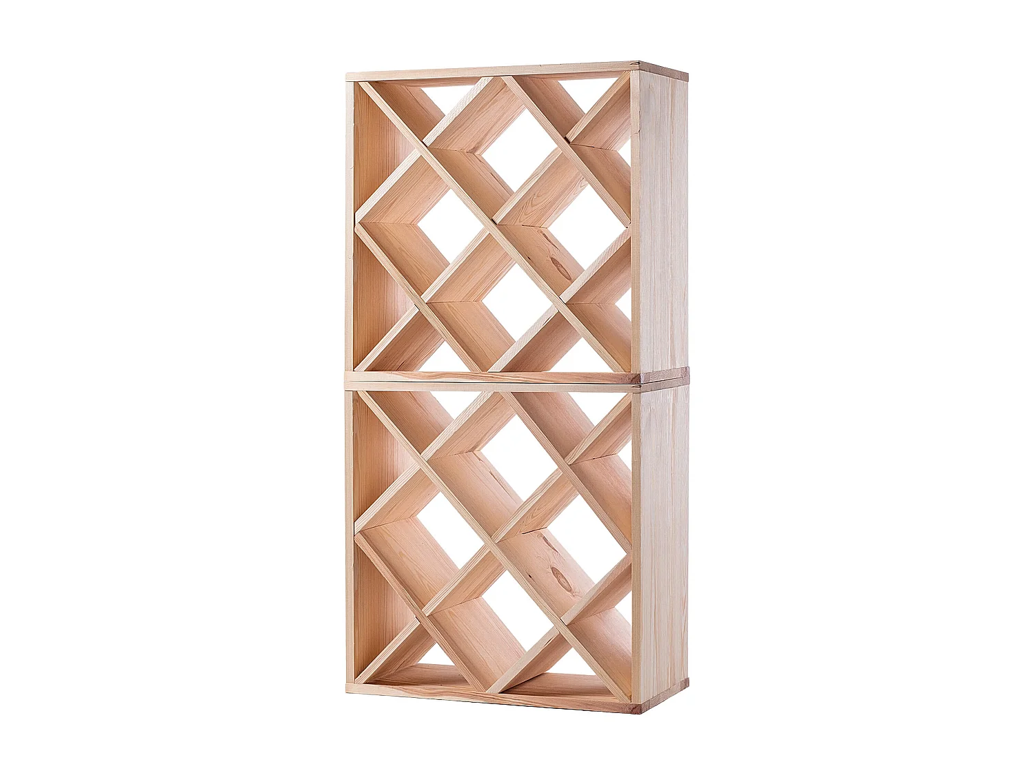 Suporte para vinhos Loreo com grade de madeira marrom claro 2 peças