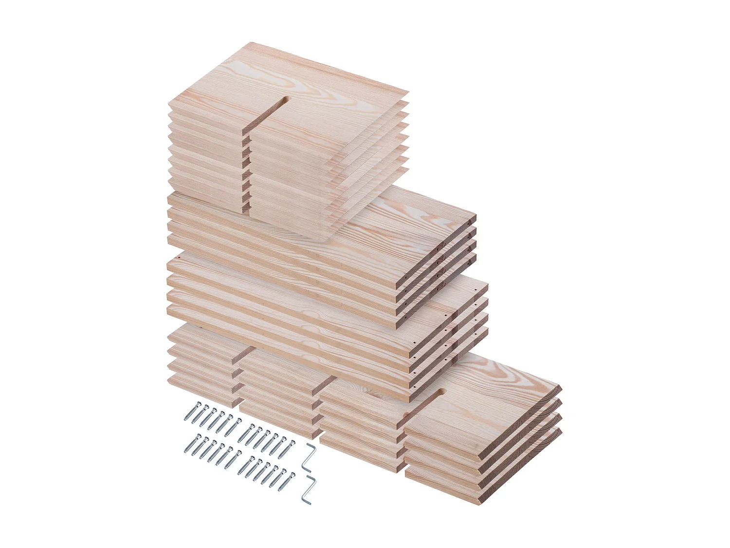 Suporte para vinhos Loreo com grade de madeira marrom claro 2 peças