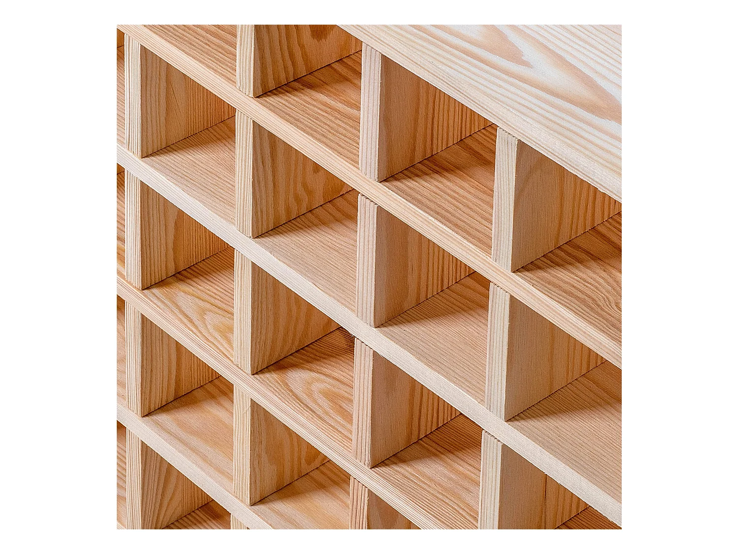 Loreo Weinregal Schachbrett Holz hellbraun 2 Stück