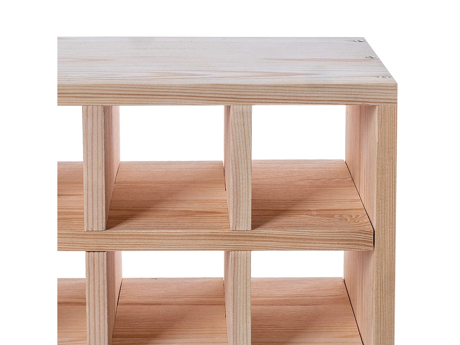 Casier à vin Loreo en bois damier marron clair 2 pièces