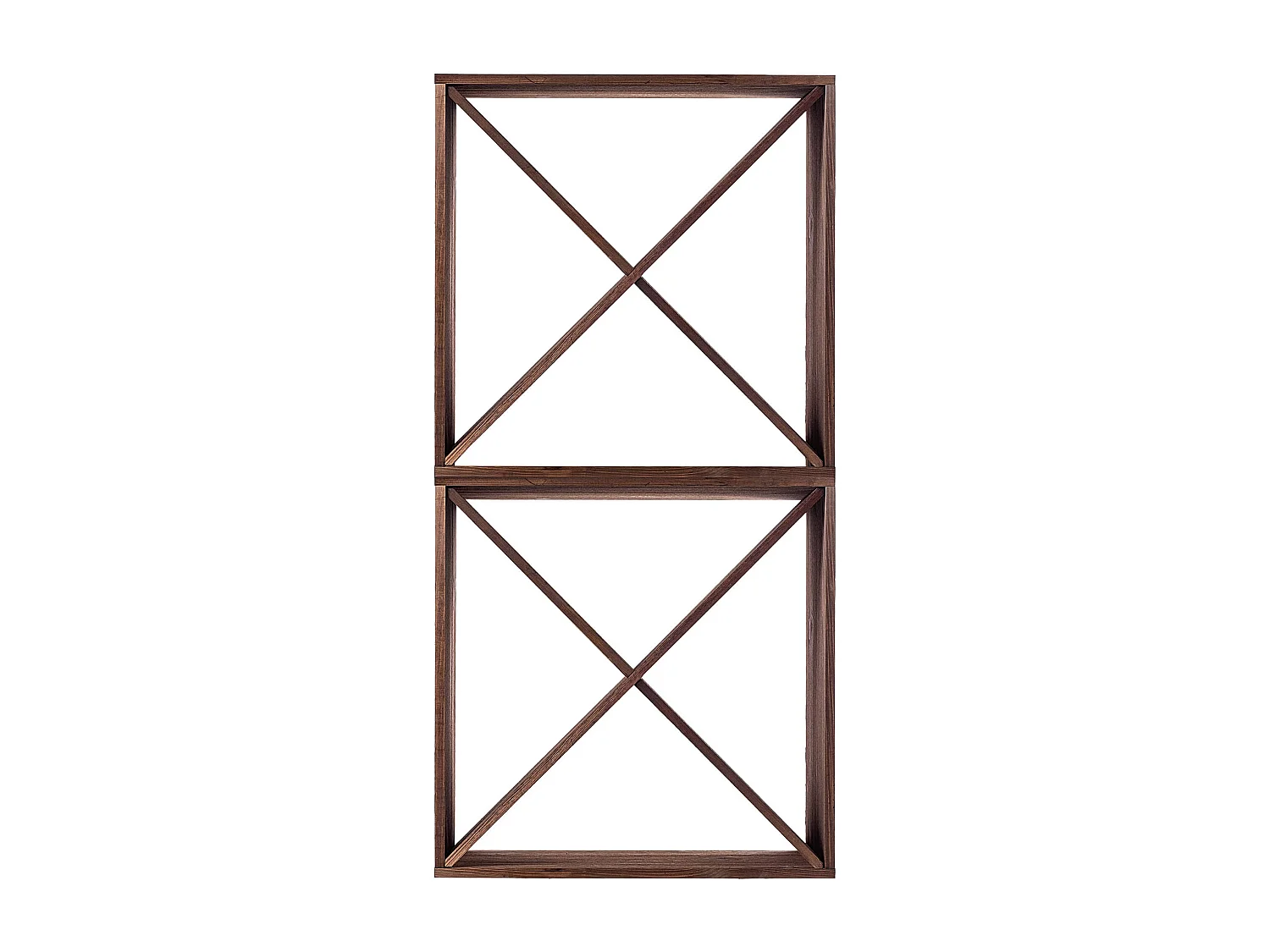 KADAX Regał na wino Loreo X drewniany ciemny brąz 2szt