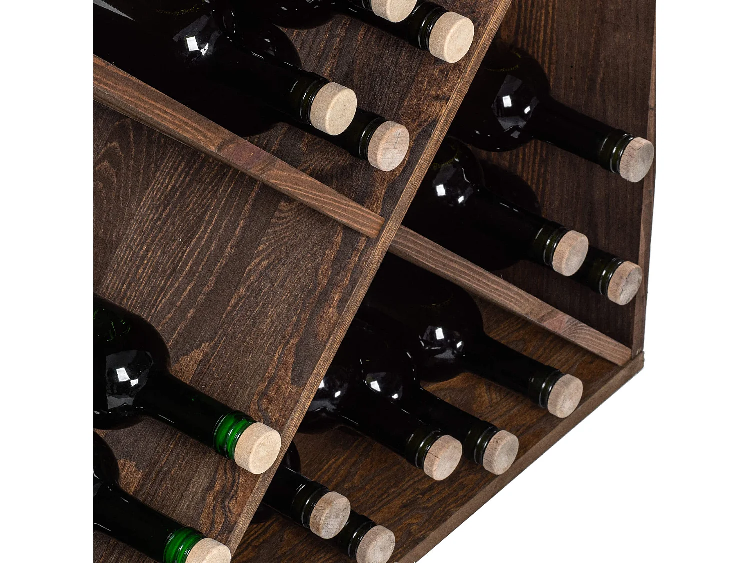 KADAX Regał na wino Loreo X drewniany ciemny brąz 2szt