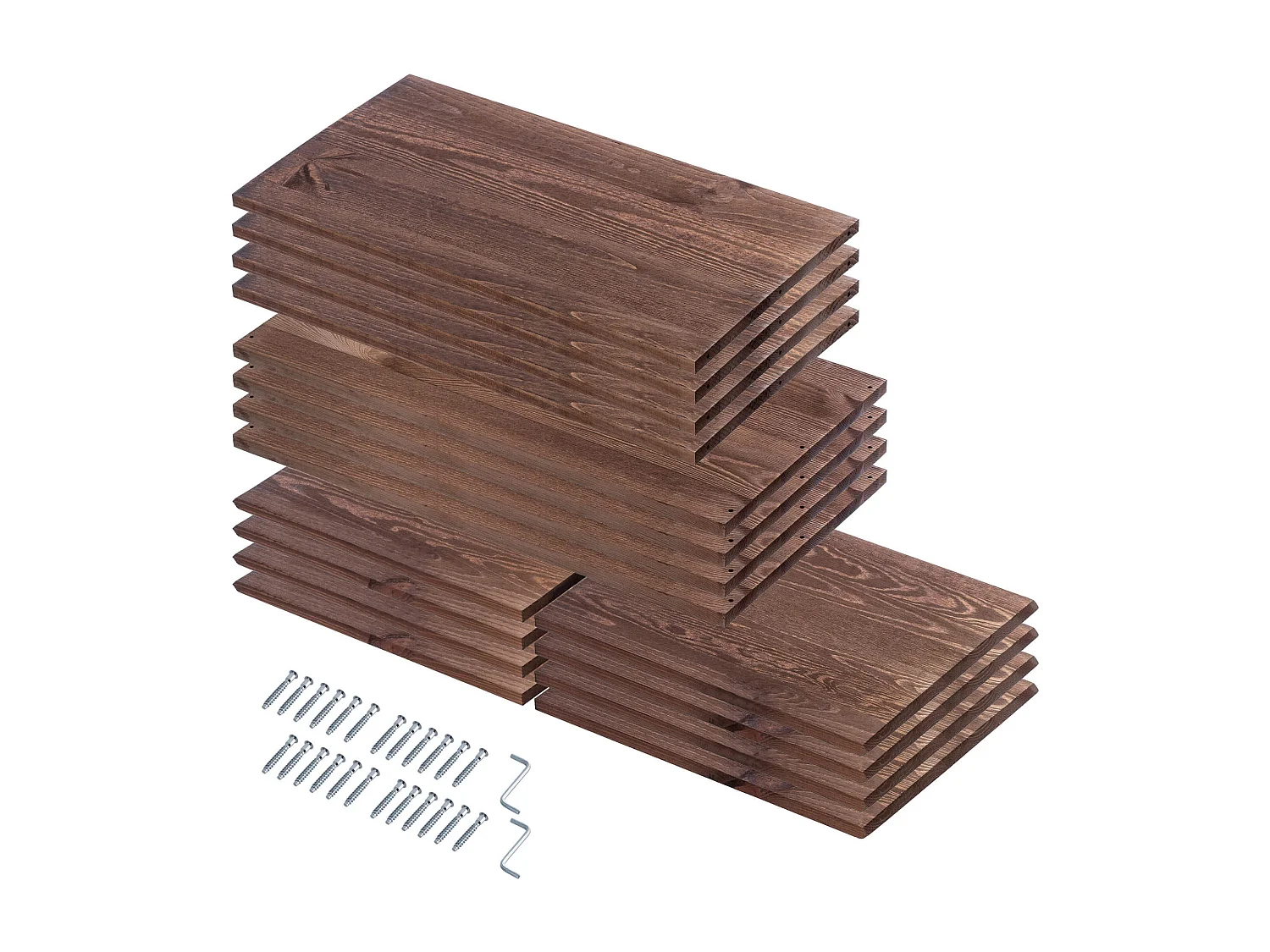 KADAX Regał na wino Loreo X drewniany ciemny brąz 2szt