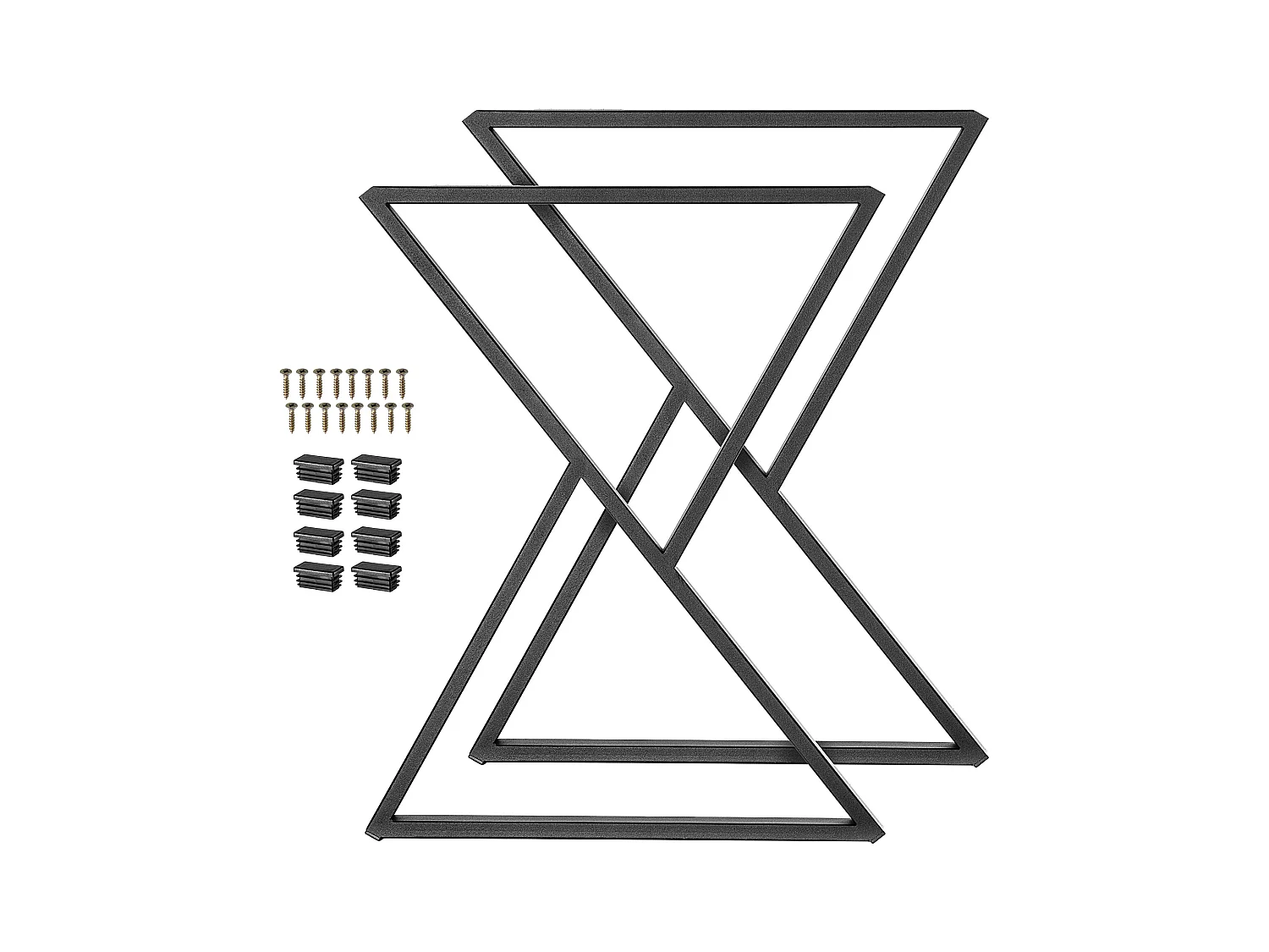 Pieds de table massifs KADAX, pieds de table industriels, pieds de meubles rustiques, pieds de table en acier robuste, pieds de meubles modernes, base de table