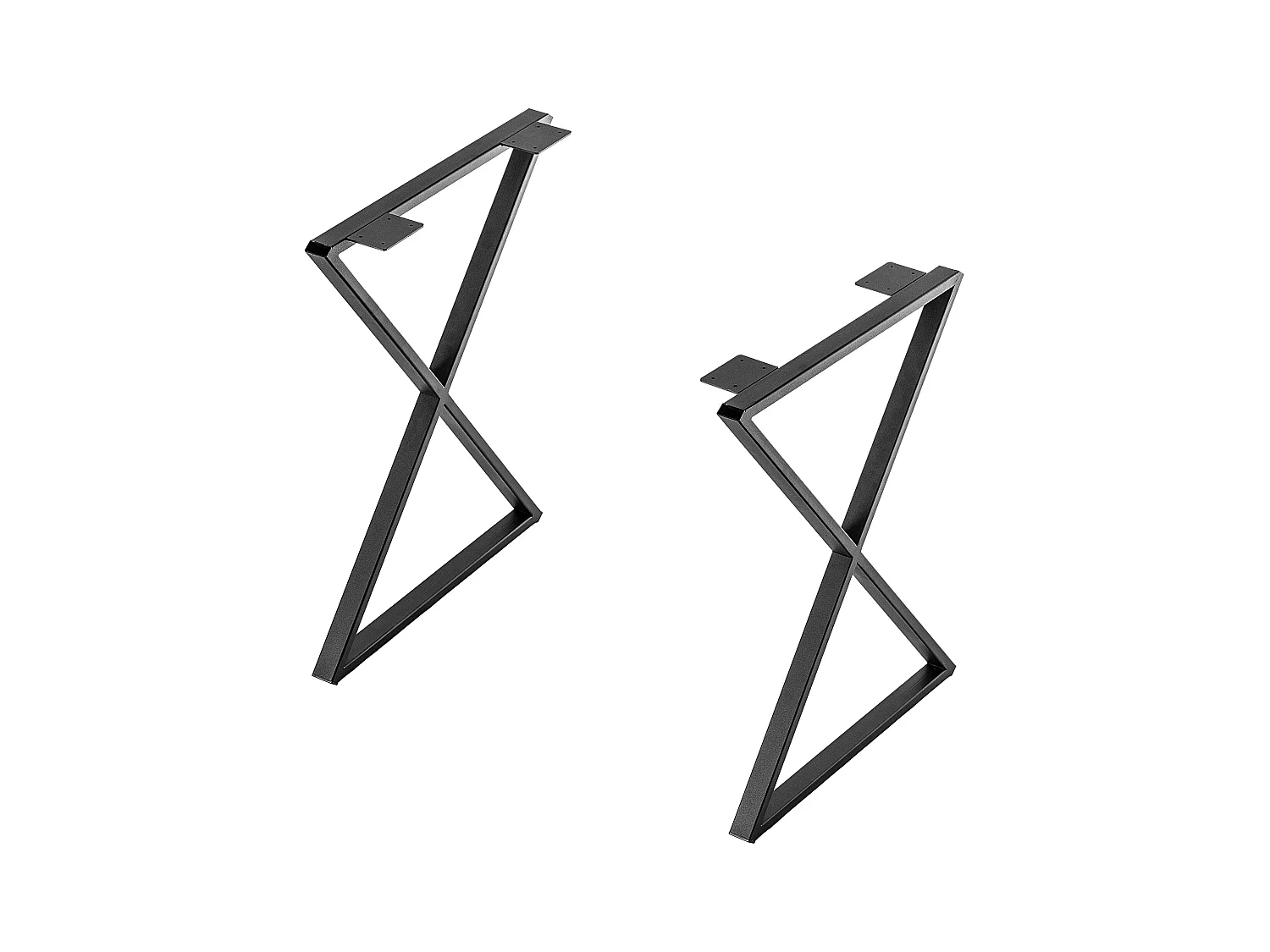 KADAX Massive Tischbeine, Industrie-Tischbeine, rustikale Möbelbeine, robuste Tischbeine aus Stahl, moderne Möbelbeine, stabiler Tischfuß (Sanduhr V1 60 x 77 cm)