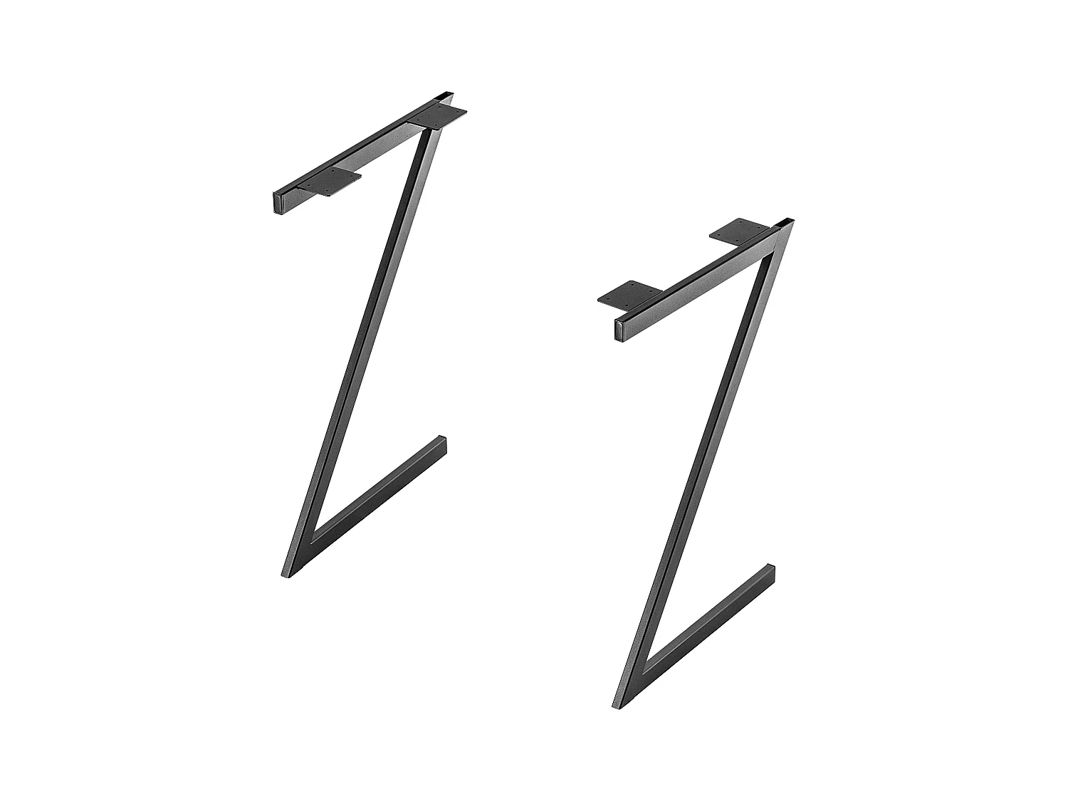 KADAX Massieve tafelpoten, industriële tafelpoten, rustieke meubelpoten, robuuste stalen tafelpoten, moderne meubelpoten, stabiel tafelonderstel (Z-vormen 53 x 79